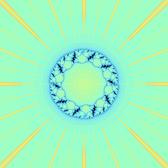 fractal pattern with exploding lines and an central 'corona'