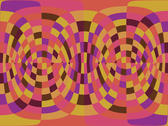 an orange backdrop of overlapping and transparent lines forming a distorted curved compostion