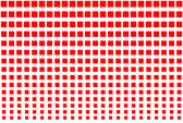 red squares reducing in size to created an 80s style graduated backdrop