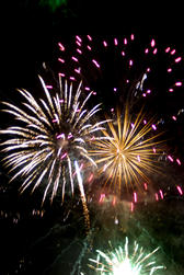 an colourful fireworks display concept of new years eve celebrations