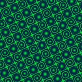 A computer generated background batter of interecting squares and circles