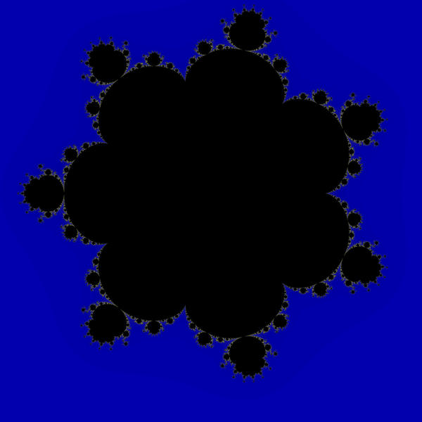 unusual computer generated pattern maldelbrot with 7 orders of symmetery