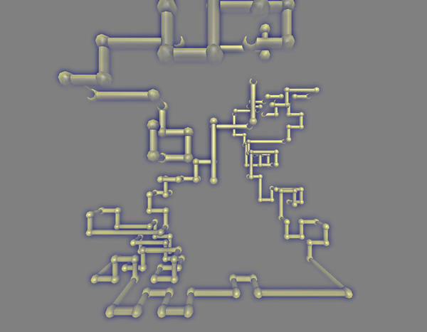 a complicated pipe layout