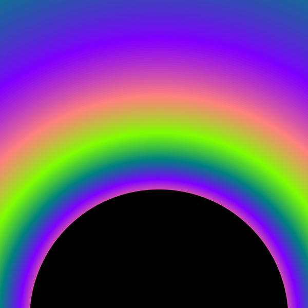 a computer generated pattern of rainbow arches