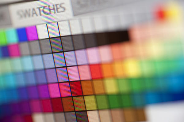 angled view of a computer colour palette or picker