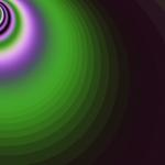 a concentric circular pattern with it's centre off the top of the frame