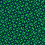A computer generated background batter of interecting squares and circles