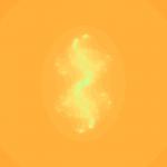 unusual computer generated background with and orange and yellow colour palette