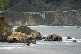 One of the many concrete arch road bridges on highway 1 at rocky creek