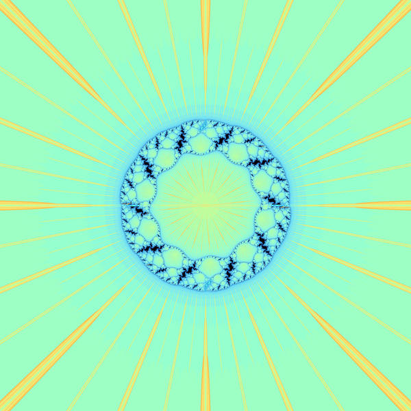 fractal pattern with exploding lines and an central 'corona'