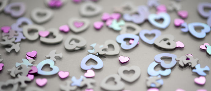 valentine love heart shapes
